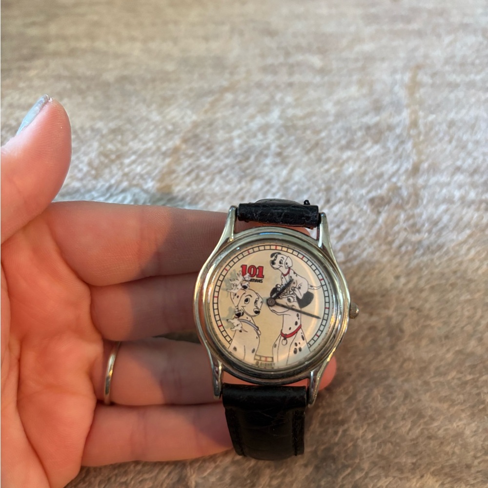 Vintage 101 Dalmatians Watch with Black Strap